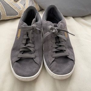 Ladies Puma Vikky Style Grey Suede